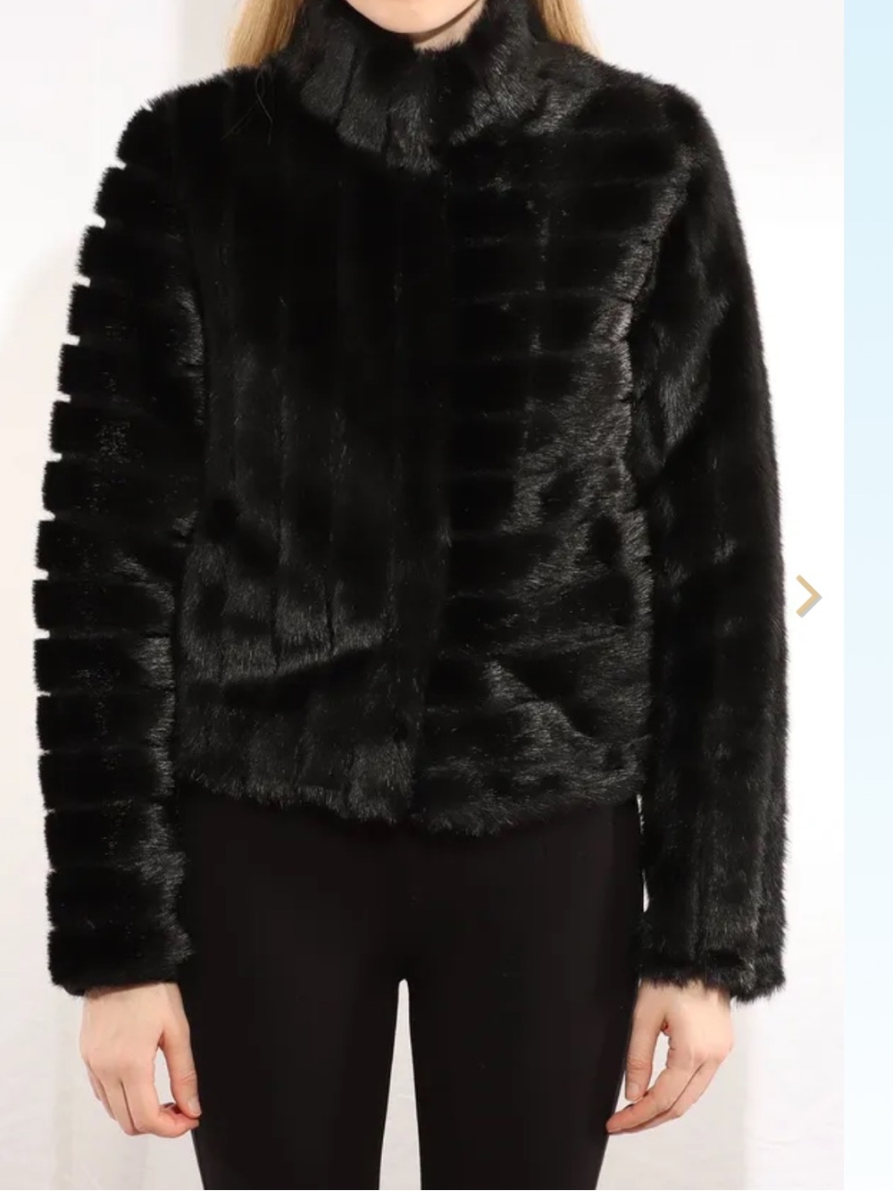 Classic Black Faux Fur Jacket - Women